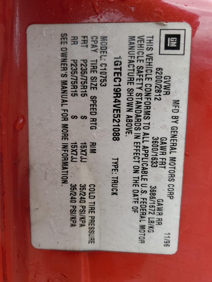 1GTEC19R4VE521088 1997 GMC Sierra C1500