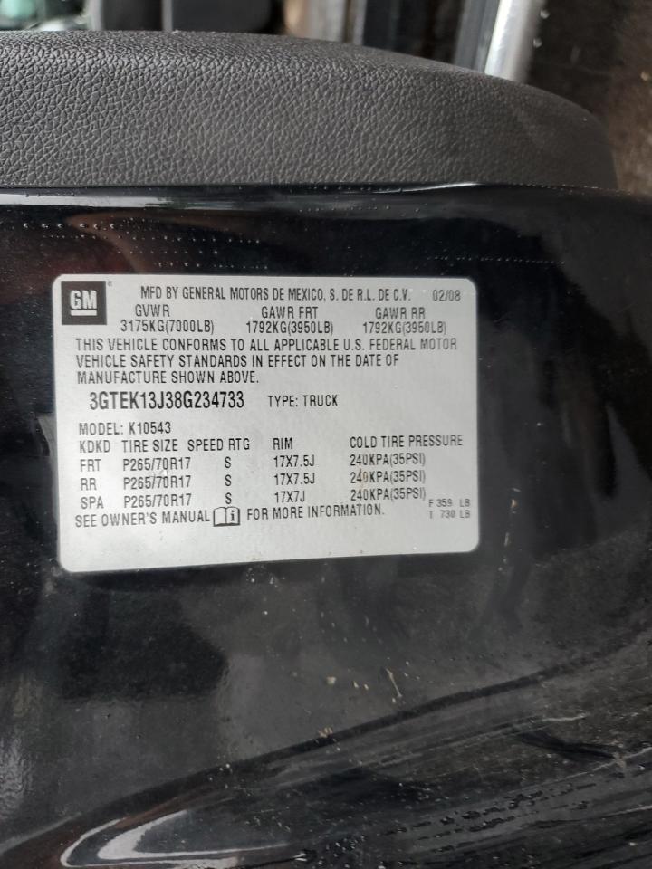 3GTEK13J38G234733 2008 GMC Sierra K1500