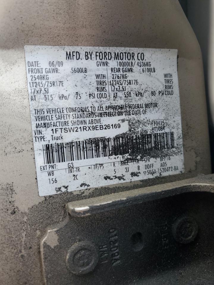 1FTSW21RX9EB26169 2009 Ford F250 Super Duty