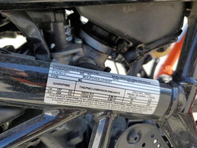 2020 Ktm 200 Duke VIN: MD2JPC403LC018467 Lot: 55316254