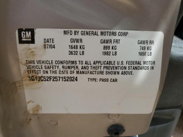 2005 Chevrolet Cavalier VIN: 1G1JC52F257152024 Lot: 55670204