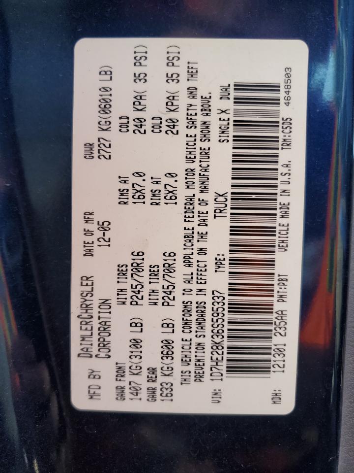 1D7HE28K36S595337 2006 Dodge Dakota Quad