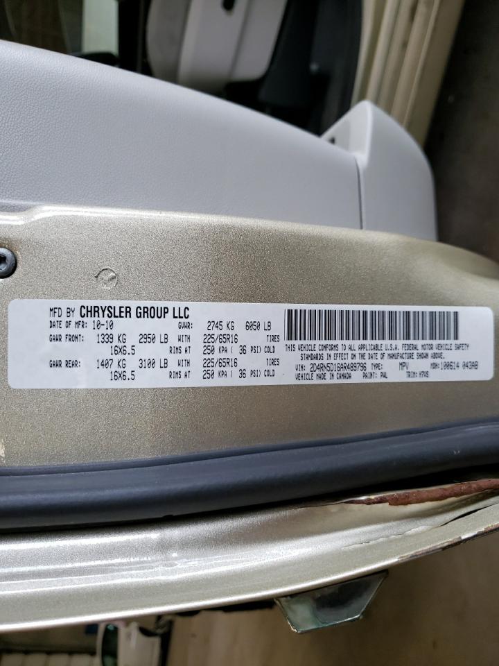 2D4RN5D16AR489796 2010 Dodge Grand Caravan Sxt