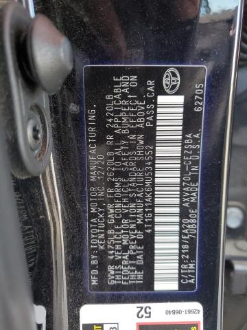 4T1G11AK6MU534552 Toyota Camry SE 13