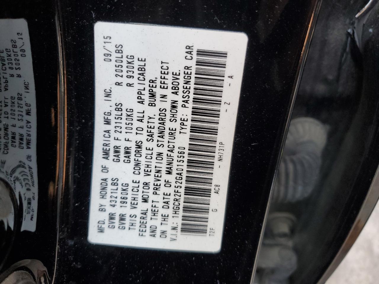 1HGCR2F52GA015560 2016 Honda Accord Sport