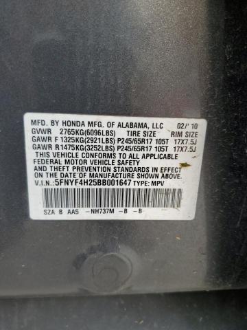 2011 Honda Pilot Lx VIN: 5FNYF4H25BB001647 Lot: 53967194