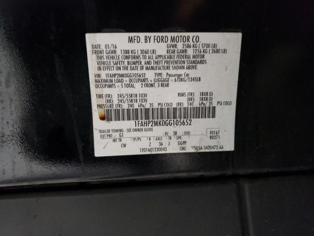 2016 Ford Taurus Police Interceptor VIN: 1FAHP2MK0GG105652 Lot: 56505504