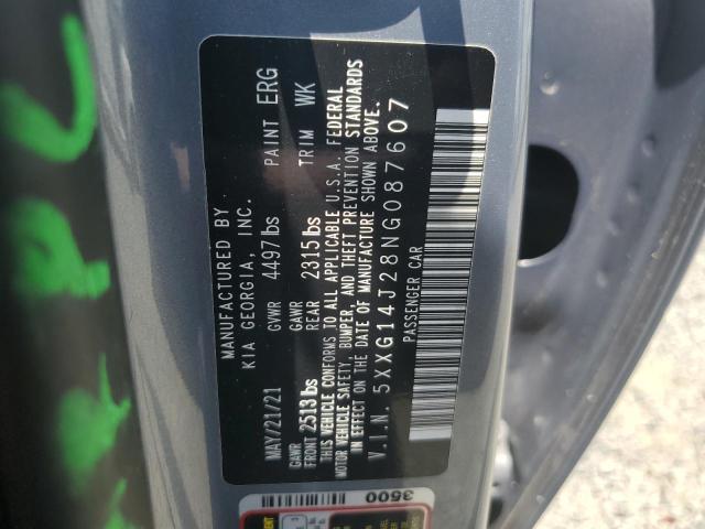 2022 Kia K5 Lxs VIN: 5XXG14J28NG087607 Lot: 55784684