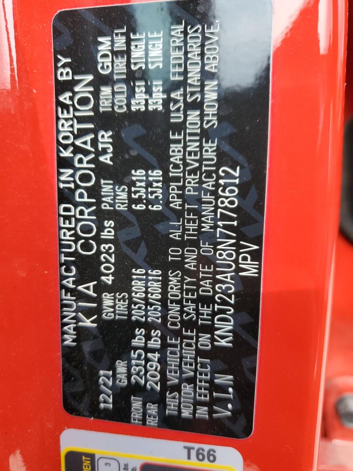 KNDJ23AU8N7178612 2022 Kia Soul Lx