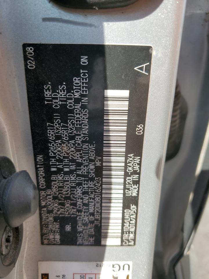 JTJBT20X080162423 2008 Lexus Gx 470