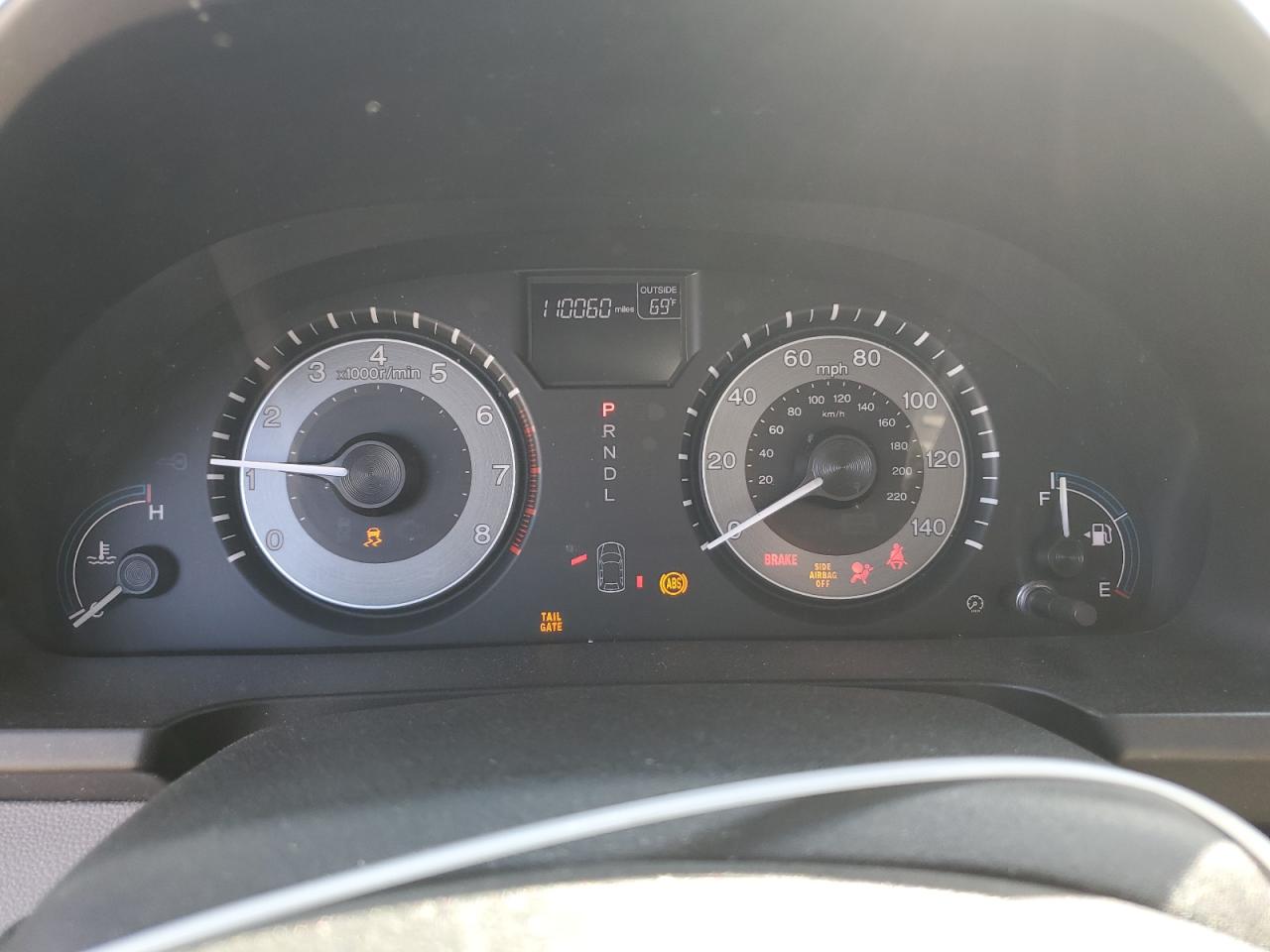 5FNRL5H67CB078186 2012 Honda Odyssey Exl