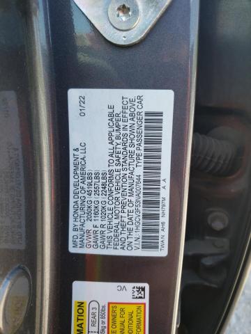 2022 Honda Accord Hybrid Exl VIN: 1HGCV3F53NA007644 Lot: 56003444