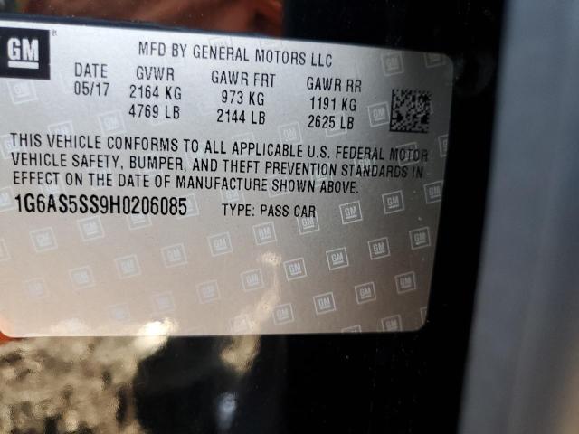 2017 Cadillac Cts Premium Luxury VIN: 1G6AS5SS9H0206085 Lot: 56154814