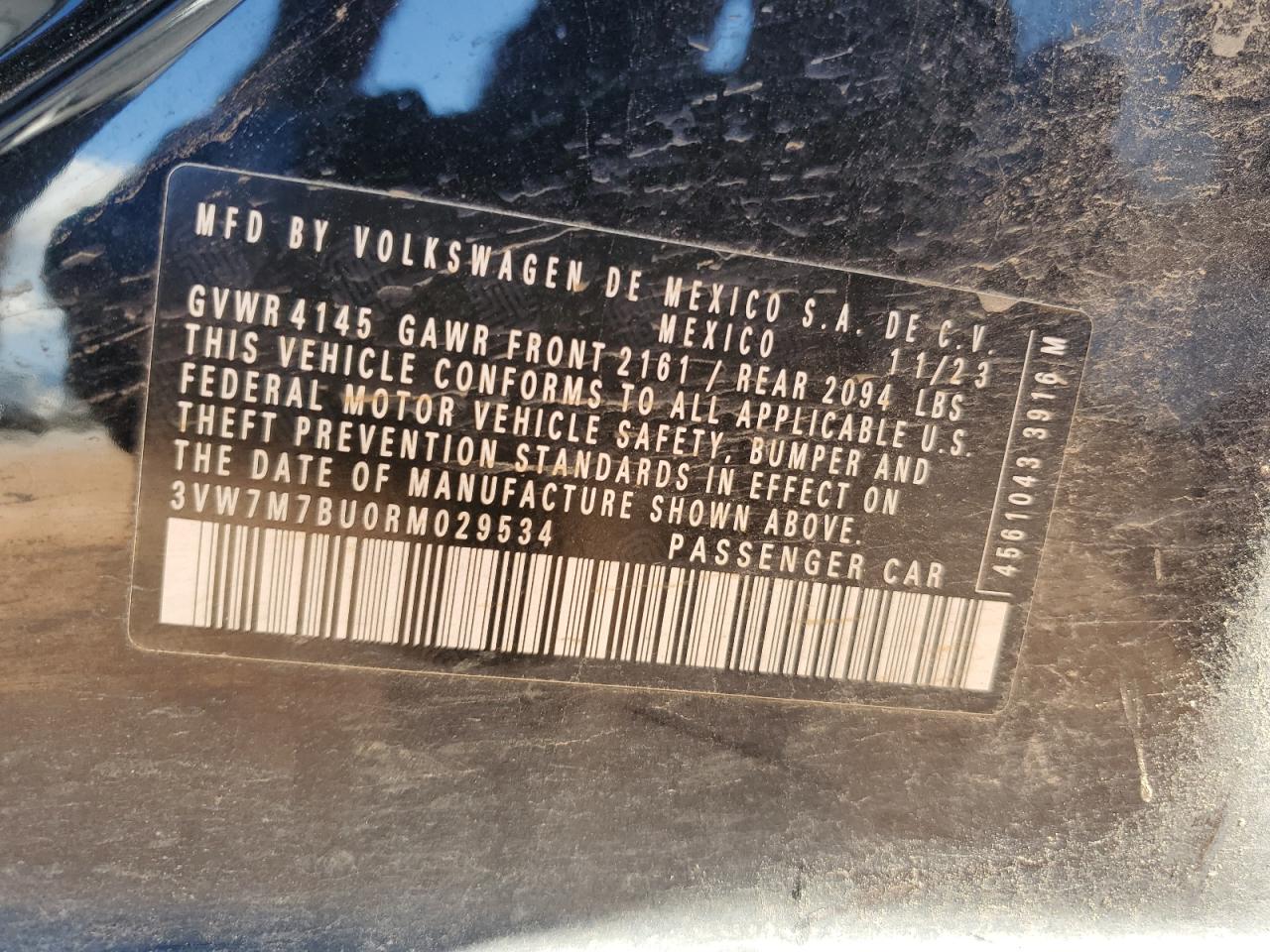 3VW7M7BU0RM029534 2024 Volkswagen Jetta Se