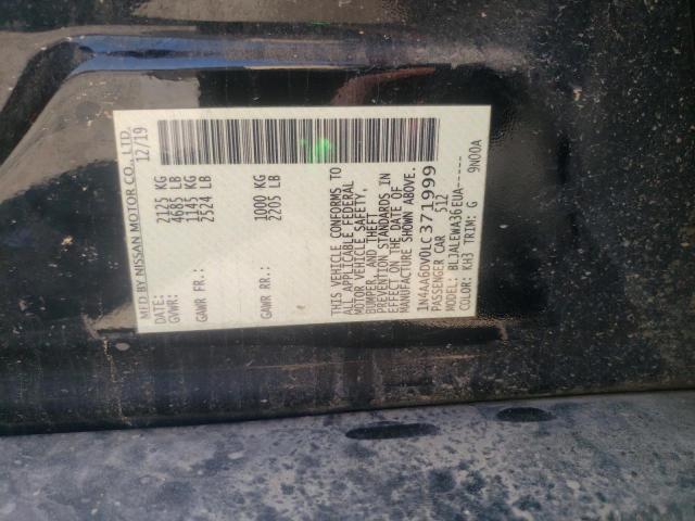 2020 Nissan Maxima Sl VIN: 1N4AA6DV0LC371999 Lot: 54397004