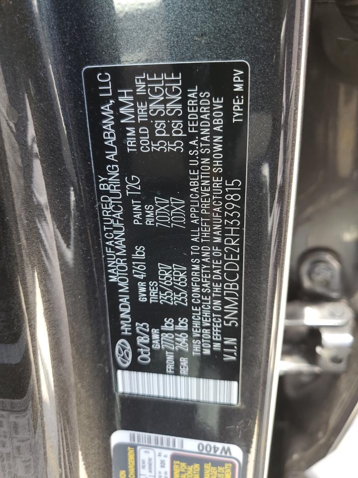 5NMJBCDE2RH339815 2024 Hyundai Tucson Sel