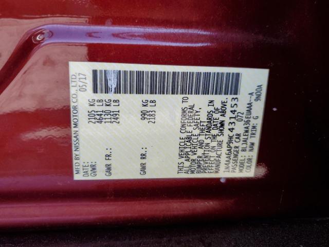 2017 Nissan Maxima 3.5S VIN: 1N4AA6AP9HC431453 Lot: 55950064