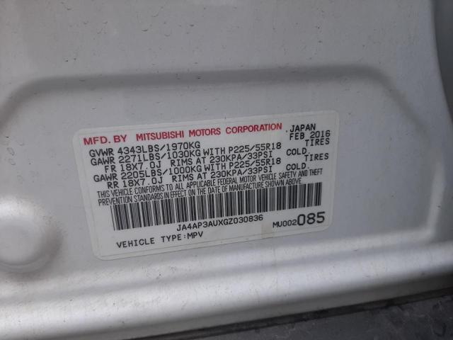 2016 Mitsubishi Outlander Sport Es VIN: JA4AP3AUXGZ030836 Lot: 55944134