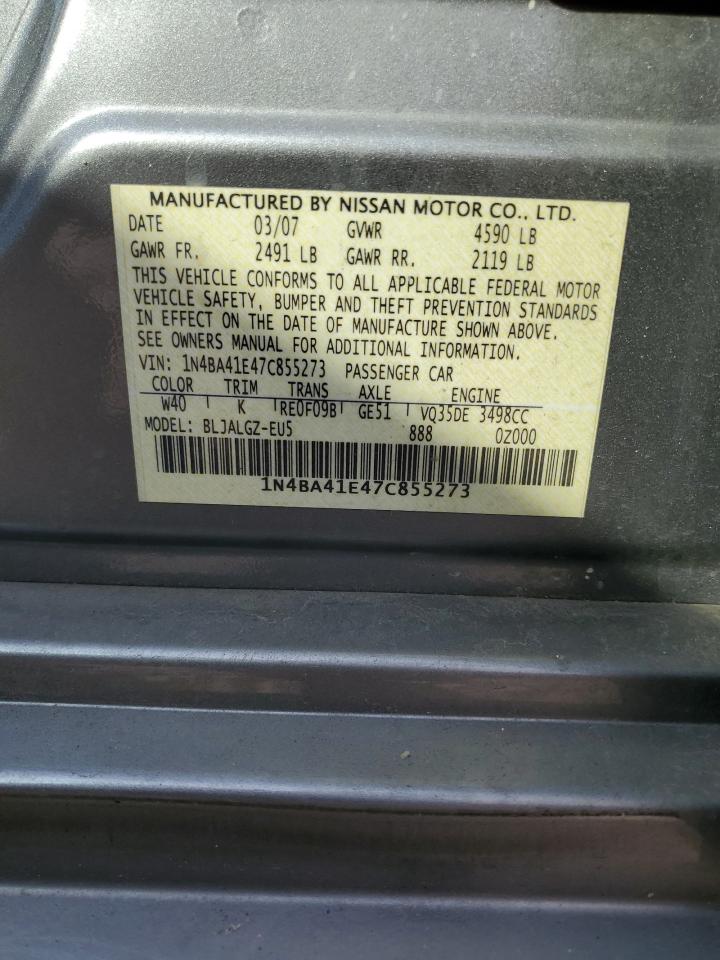 1N4BA41E47C855273 2007 Nissan Maxima Se