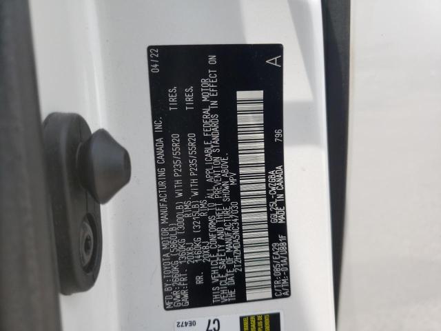 2022 Lexus Rx 350 VIN: 2T2HZMDA5NC347030 Lot: 56918274