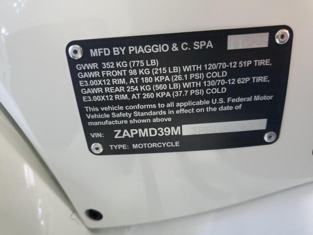2023 VESPA GTS/SEI GI ZAPMD39M3P5100263