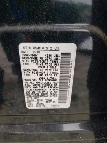 2010 Nissan Rogue S VIN: JN8AS5MV4AW127743 Lot: 55382054