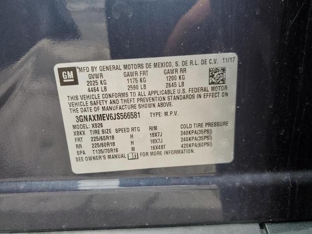 2018 CHEVROLET EQUINOX PR - 3GNAXMEV6JS566581