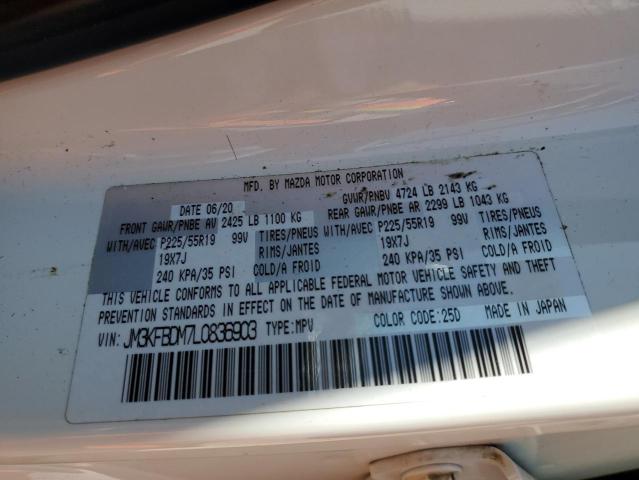 2020 Mazda Cx-5 Grand Touring VIN: JM3KFBDM7L0836903 Lot: 54453034