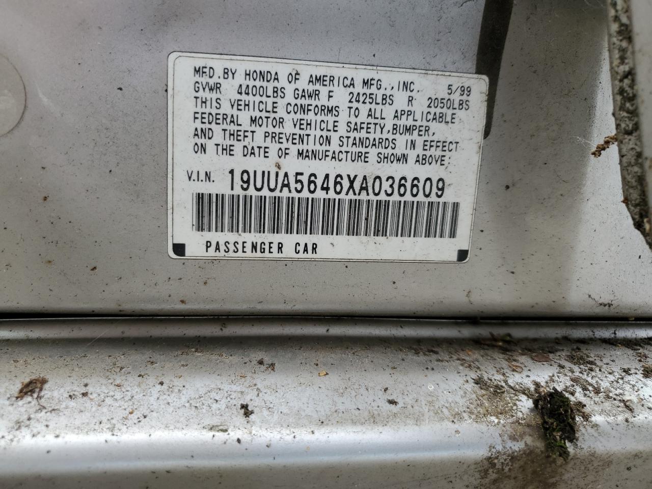 19UUA5646XA036609 1999 Acura 3.2Tl