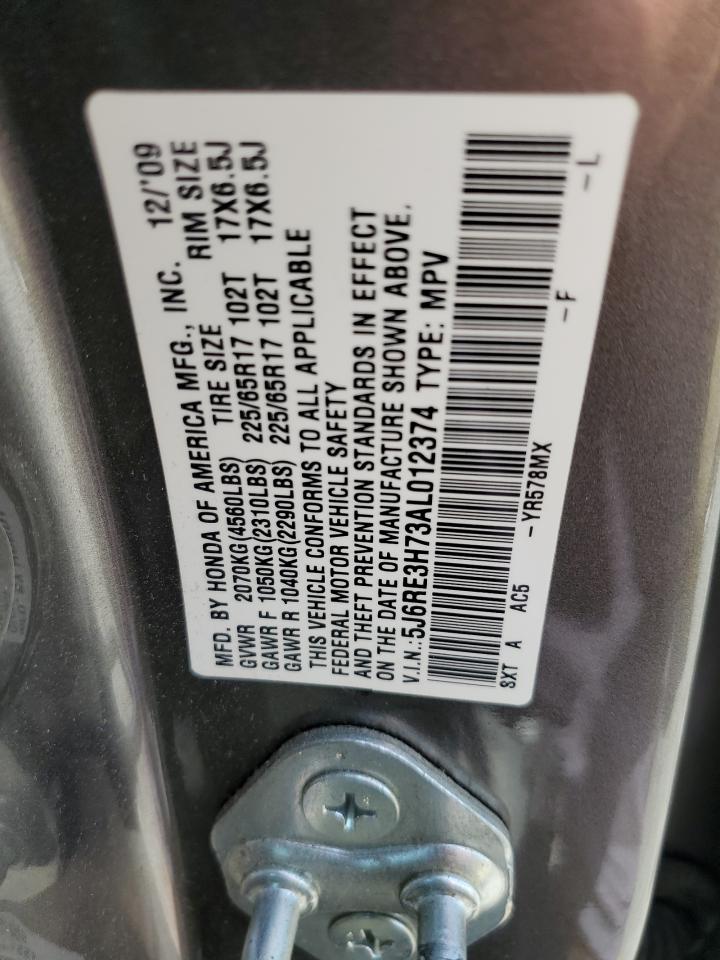 5J6RE3H73AL012374 2010 Honda Cr-V Exl