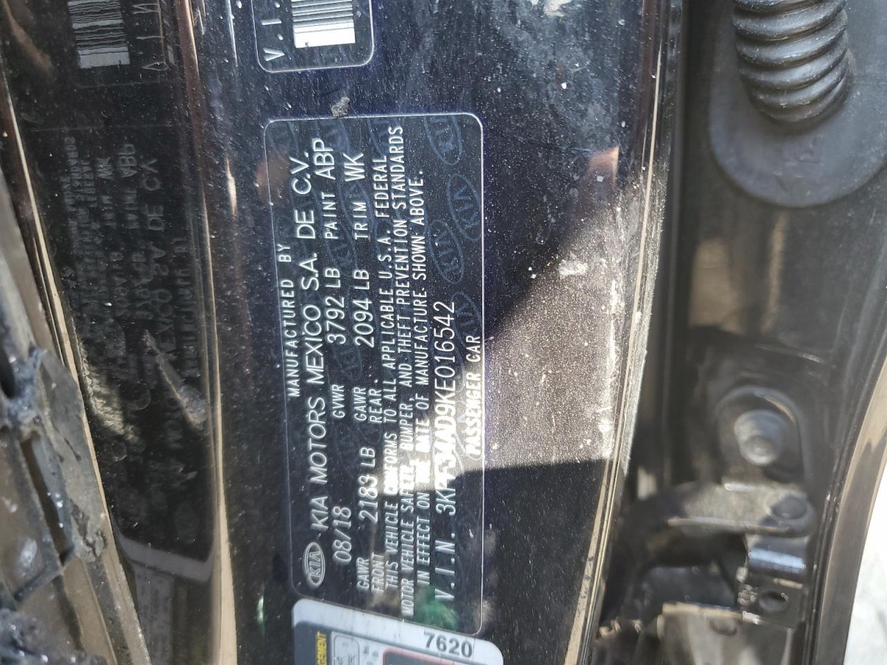 3KPF34AD9KE016542 2019 Kia Forte Gt Line