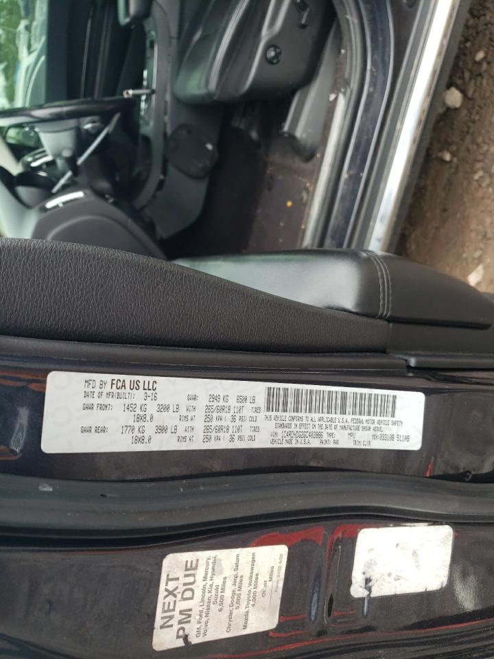 1C4RDHDG2GC402886 2016 Dodge Durango Limited