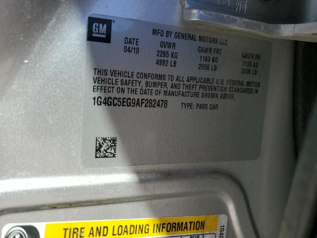 2010 Buick Lacrosse Cxl VIN: 1G4GC5EG9AF282478 Lot: 56500084