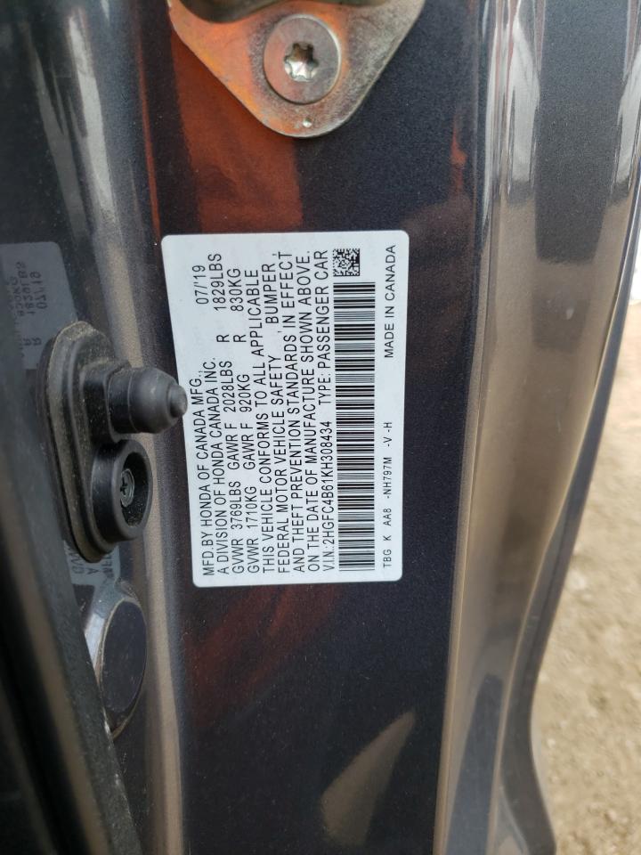2HGFC4B61KH308434 2019 Honda Civic Lx