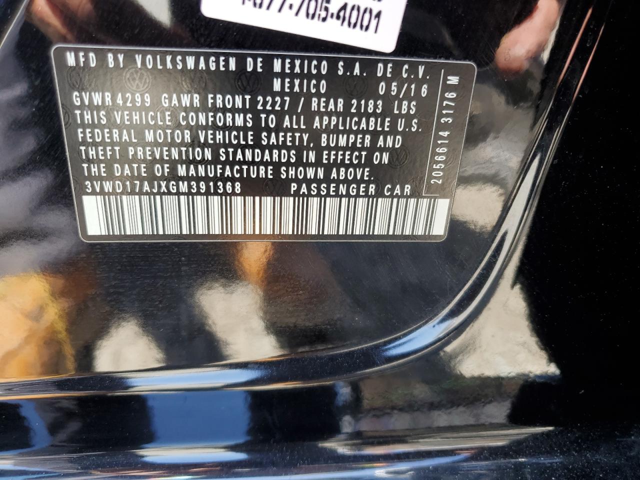 3VWD17AJXGM391368 2016 Volkswagen Jetta Sport