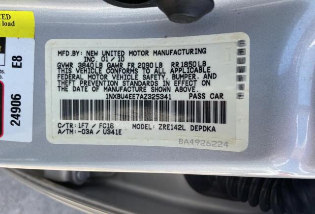 2010 Toyota Corolla Base VIN: 1NXBU4EE7AZ325341 Lot: 55861834