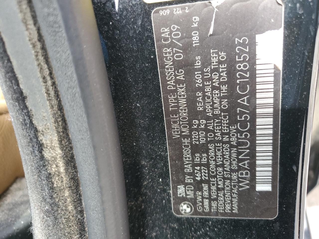 WBANU5C57AC128523 2010 BMW 528 I