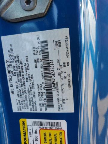 2019 Ford Mustang Gt VIN: 1FA6P8CF3K5185144 Lot: 56187484