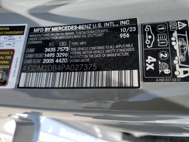 2023 MERCEDES-BENZ EQS SUV 45 - 4JGDM2DB4PA027375