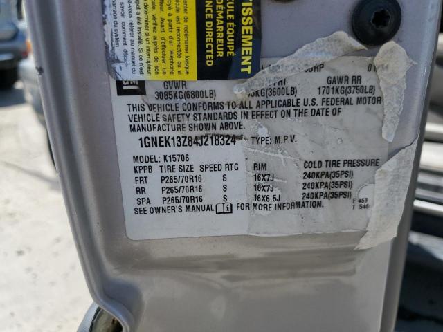 2004 Chevrolet Tahoe K1500 VIN: 1GNEK13Z84J218324 Lot: 55082164