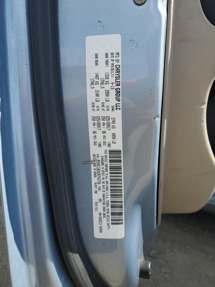 2C4RC1BGXDR743730 2013 Chrysler Town & Country Touring