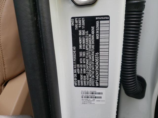2022 PORSCHE CAYENNE - WP1AA2AY2NDA05376
