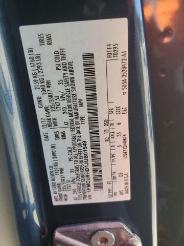 2018 Ford Escape Sel VIN: 1FMCU9HD1JUB01549 Lot: 53946294