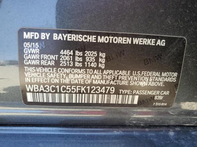 2015 BMW 328 I Sulev VIN: WBA3C1C55FK123479 Lot: 56694204