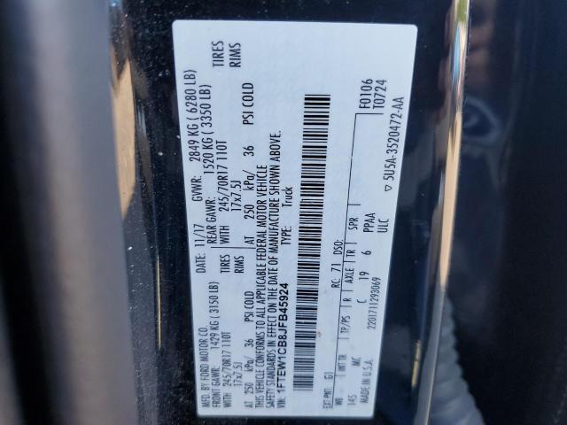 2018 Ford F150 Supercrew VIN: 1FTEW1CB8JFB45924 Lot: 53892854