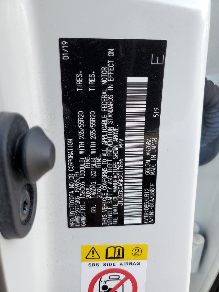 JTJDZKCA5K2017856 2019 Lexus Rx 350 L