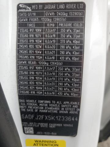2019 JAGUAR E-PACE S SADFJ2FX5K1Z33644