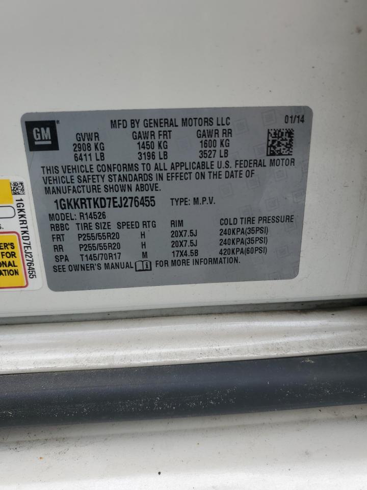 1GKKRTKD7EJ276455 2014 GMC Acadia Denali