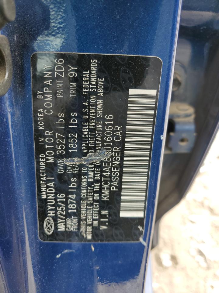 KMHCT4AE8GU160616 2016 Hyundai Accent Se