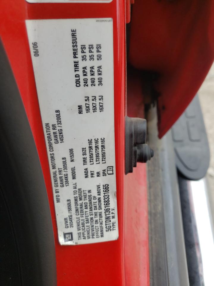 5GTDN136168331665 2006 Hummer H3